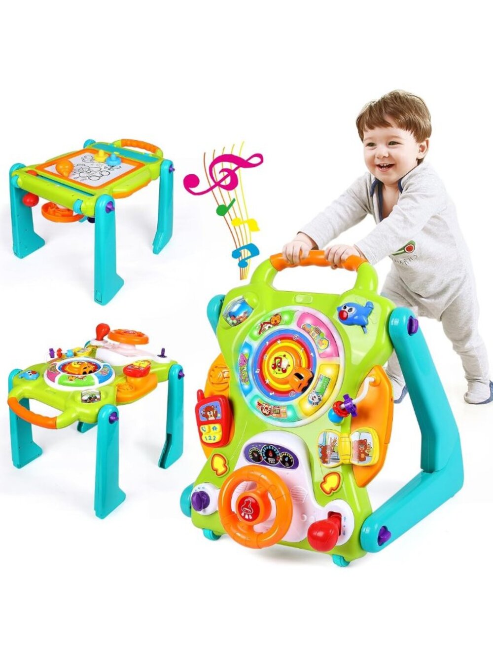 3-in-1 Baby Walker & Activity Center for Infants & Toddlers 6M+ | Sit-to-Stand
